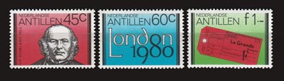 1980 Zegels Rowland Hill uit blok - Click Image to Close