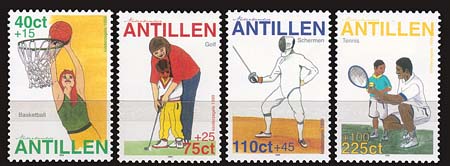1999 Kinderzegels, sport - Klik op de afbeelding om het venster te sluiten