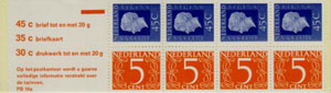 1974 Postzegelboekje no.16a - Klik op de afbeelding om het venster te sluiten