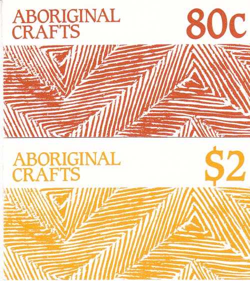 1987 Aboriginal Crafts, 80c en 200c - Klik op de afbeelding om het venster te sluiten