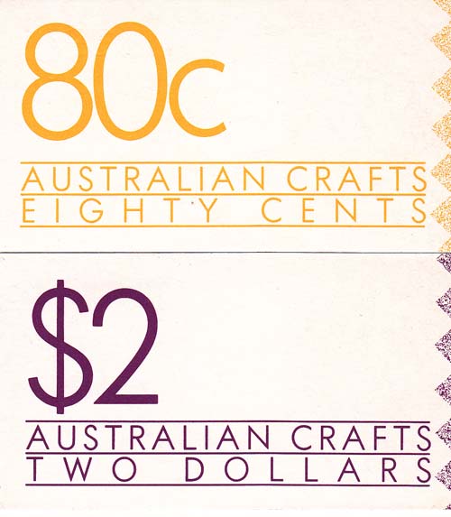 1989 Australian Crafts, 80c and 2.00 - Click Image to Close