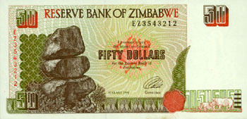 Zimbabwe, 50 dollar 1994, uncirculated - Klik op de afbeelding om het venster te sluiten