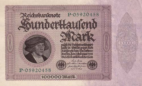 1923, 100.000 Mark Berlijn - Klik op de afbeelding om het venster te sluiten