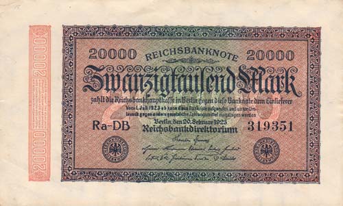 1923, 20.000 Merk Berlijn - Click Image to Close
