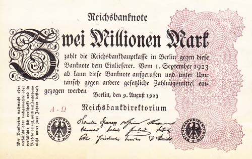 1923, 2 Miljoen Mark berlijn - Klik op de afbeelding om het venster te sluiten