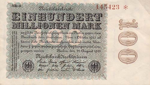 1923, 100 Miljoen Mark Berlijn - Click Image to Close