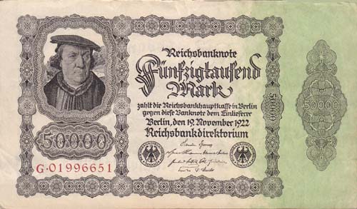 1922, 50.000 Mark, Berlijn - Click Image to Close
