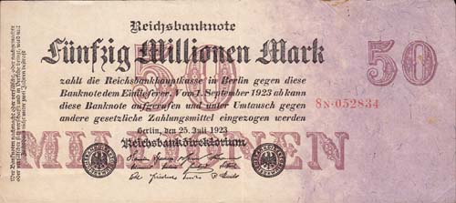 1923, 50 Miljoen Mark Berlijn - Click Image to Close