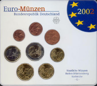 Germany BU set 2002 cpl, 5 mintplaces - Click Image to Close
