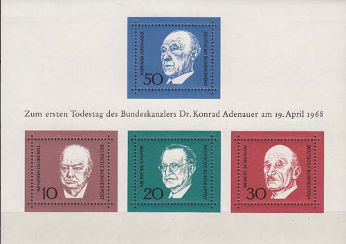 1974 Germany Adenauer - Click Image to Close