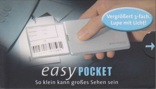 Easy Pocket magnifier 3 x met verlichting - Klik op de afbeelding om het venster te sluiten