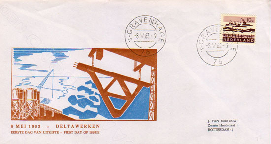 1962 Deltawerken, 10c, v.Mastrigt - Click Image to Close