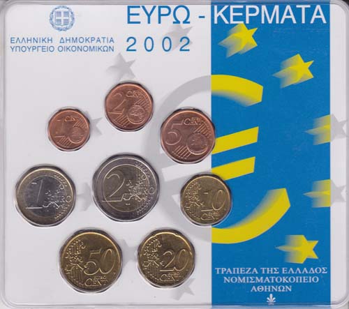 Griekenland BU set 2002, ned munt - Klik op de afbeelding om het venster te sluiten