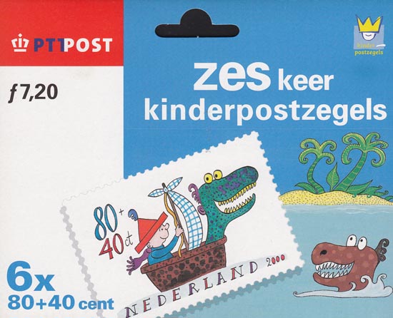 2000 Kinderzegels, 6 x 80+40 cent - Click Image to Close