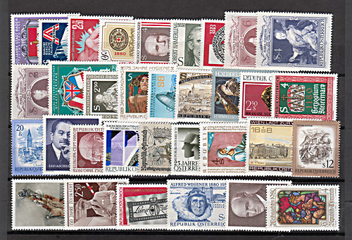 Austria complete year 1980 mint - Click Image to Close