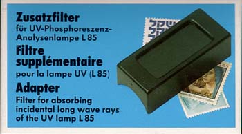 Voorzet filter voor UV-lamp L85 - Klik op de afbeelding om het venster te sluiten