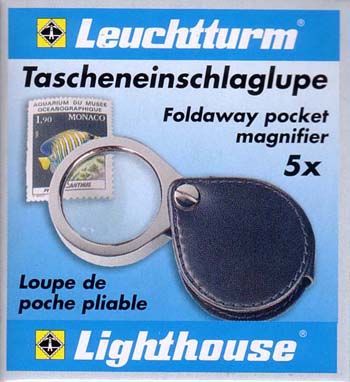 Pocket loupe, 5x vergrotend in etui - Click Image to Close