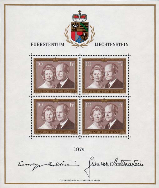 Liechtenstein 1974 MS Royal Fam. - Click Image to Close
