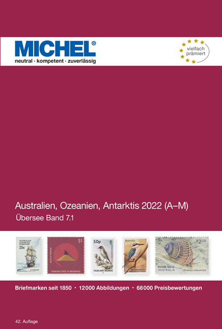 Michel Australie,Oceanie,Antactica, A-M- 2022 in kleur - Klik op de afbeelding om het venster te sluiten