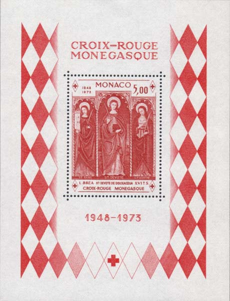 Monaco 1973 Rode Kruis postfris - Klik op de afbeelding om het venster te sluiten