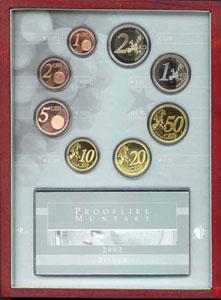 PROOFSET Nederland 2002 EURO's, Prooflike - Klik op de afbeelding om het venster te sluiten