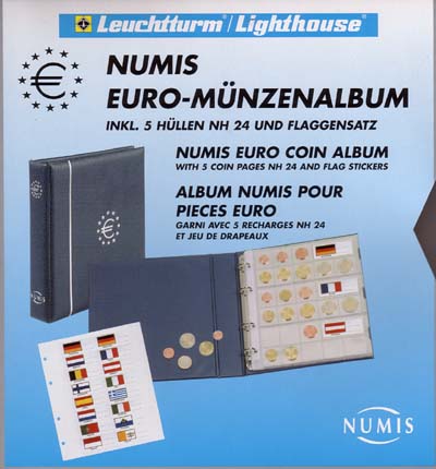 Numis Euromunten album incl. 7 bladen + cassette - Klik op de afbeelding om het venster te sluiten