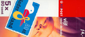 1999 Postzegelboekje no.57, Vijf voor de baby - Klik op de afbeelding om het venster te sluiten