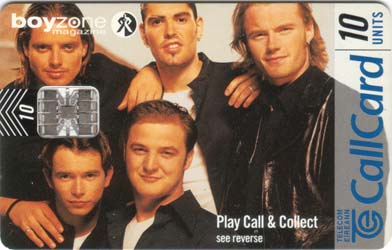 Boyzone, 10 units card Ireland - Click Image to Close