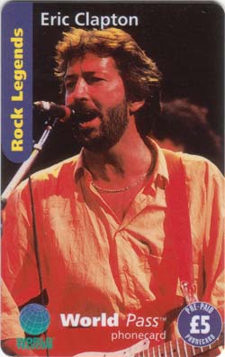 Eric Clapton, 5 pounds card - Click Image to Close