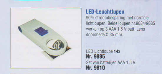 Schweizer Luxe Lichtloupe 14 x vergrotend, 35mm diameter - Klik op de afbeelding om het venster te sluiten