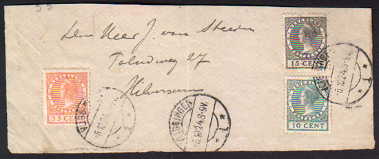 Nederland 1924 op briefstuk, nr. 136-138 nvph - Click Image to Close