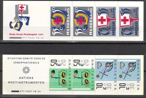 Netherlands Booklet no. 32 and 36 together. - Click Image to Close