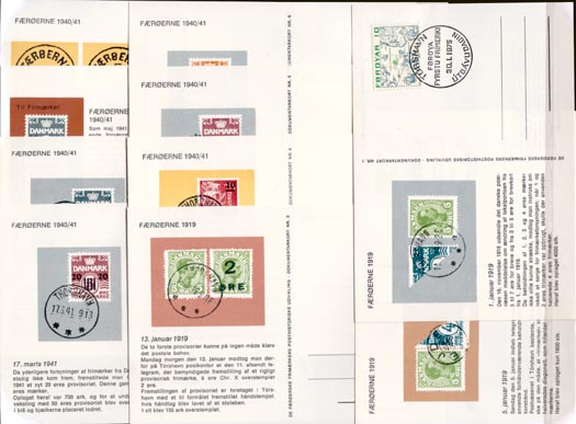 Faroer, 10 originele documentenkaarten - Click Image to Close