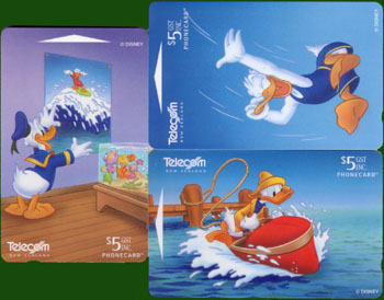N-Zeeland, Donald Duck story III, 3 kaarten ongebruikt - Klik op de afbeelding om het venster te sluiten