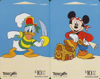 N-Zeeland, Mickey and Donald stars, part II, 2 cards new. - Click Image to Close