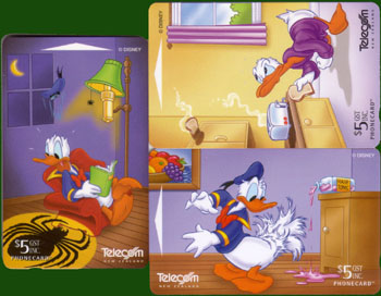 N-Zeeland, Donald Duck story part IV, 3 cards, new - Click Image to Close