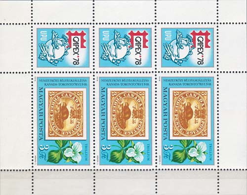 1978 CAPEX, stamp on stamp - Click Image to Close