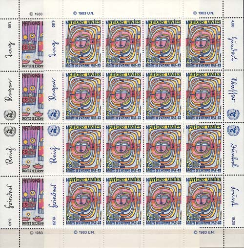 UNO Geneva 1983 sheets mint - Click Image to Close