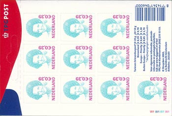 2002 Beatrix Euro, 0,39 zelfklevend 10x - Klik op de afbeelding om het venster te sluiten