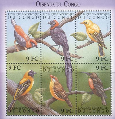 Congo, MS of 6 stamps - Click Image to Close
