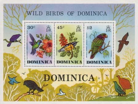 Dominica 1976, 3 wrd. in bloc, michel B36 - Klik op de afbeelding om het venster te sluiten