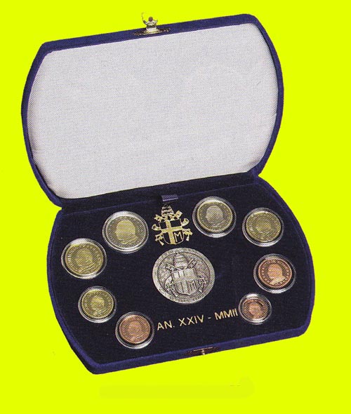 Vatican PROOF set 2002 in lux. etuis - Click Image to Close