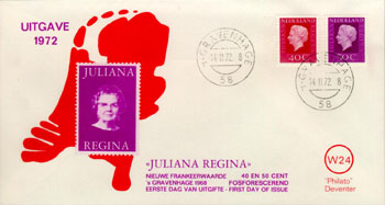 1972 Juliana Regina, 0,40 en 0,50 gulden - Klik op de afbeelding om het venster te sluiten