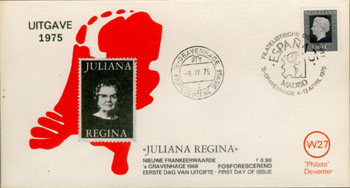 1975 Juliana Regina, 0,90 gulden - Klik op de afbeelding om het venster te sluiten