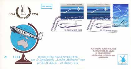 1983 Herdenkingsvlucht London - Melbourne - Click Image to Close