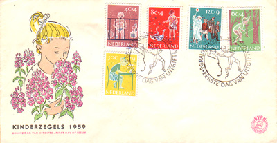 1959 Kinderzegels, uitgevlakt adres - Klik op de afbeelding om het venster te sluiten