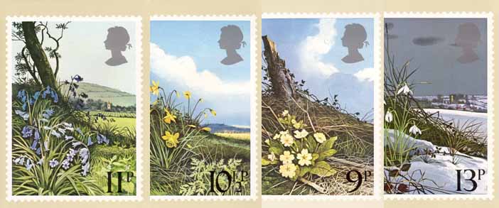 England 1979, 4 cards Wild flowers - Click Image to Close