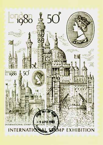 Engeland 1980, 1 kaart LONDON 1980 - Klik op de afbeelding om het venster te sluiten