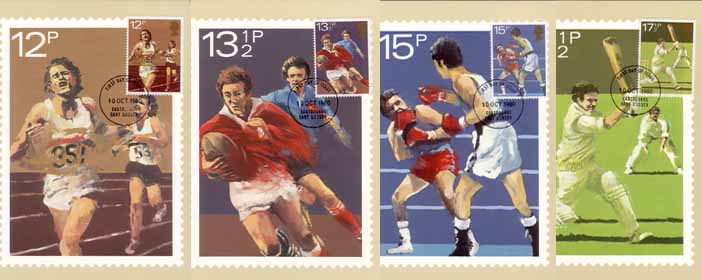 England 1980, 4 cards sport - Click Image to Close