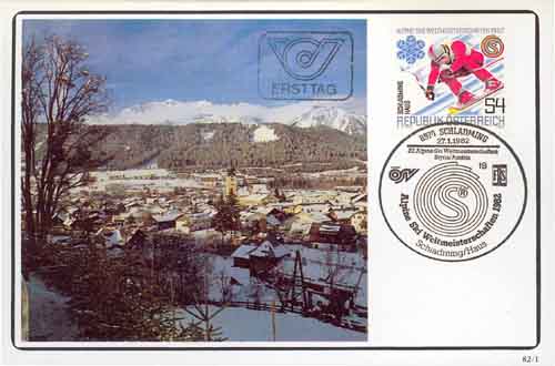1982 World champ. Skiing in Schladming-Haus - Click Image to Close